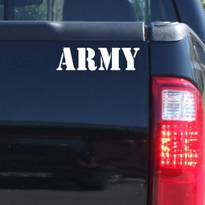 "Pegatina de calcomanía de vinilo patriótico militar ""ARMY"" - parachoques ventana puerta camión coche - Imagen 1 de 8