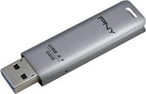 PNY Elite Steel 3.1 64 Go, clé USB-A 3.0, argent - Photo 1/4