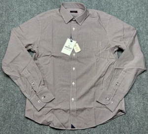 UNTUCKit Gargiulo Shirt Mens S Maroon Button Up Long Sleeve Wrinkle Free New - Picture 1 of 12