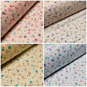 Cotton Lawn Summer small Floral dot Printed Dress fabric 111cm wide M1595 - Picture 1 of 25