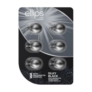 Ellips Hair Vitamin Silky Black Silk night with Pro-keratin Complex 6 x 1 ml - Picture 1 of 1