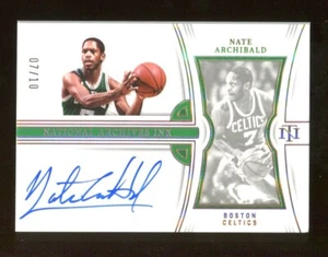 Nate Archibald 2022-23 National Treasures Gold Auto 07/10 Jersey Number 1/1 - Picture 1 of 2