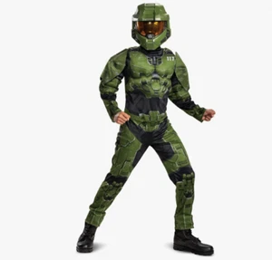 Halo Infinite Master Chief Muscle Padded Kids Costume: Youth Small (4-6) - Picture 1 of 10