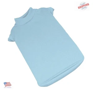 Pet Puppy Dog Cat Clothes Vest T-Shirt Winter Apparel Blank Tee Shirts - Picture 1 of 21