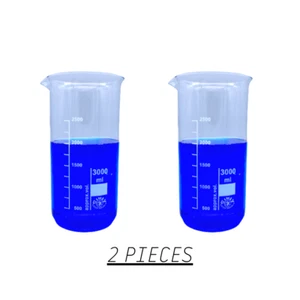 Vaso de Vidrio 3000ml Vidrio Borosilice 3.3 Forma Alta Marienfeld Juego 2 Piezas - Imagen 1 de 1