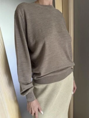 BRUNELLO CUCINELLI women’s GRAY jumper Sweater Wool Cashmere Sz 6 M - Image 1 of 4