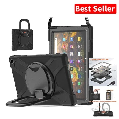 Rugged Portable Case for Fire HD 10 & Plus - Anti-Shock and Adjustable Carrying - Image 1 of 4