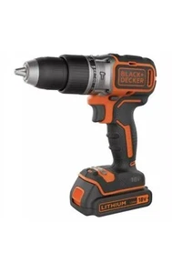 BLACK DECKER TRAPANO AVVITATORE A BATTERIA CON PERCUSSIONE BDC 12V - 1.5 ah Lit - Foto 1 di 2
