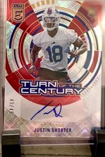 2023 Donruss Elite Turn Of The Century RC Auto JUSTIN SHORTER Last Print 49/49🔥