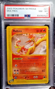 Moltres #21/144 ✨ 2003 Pokémon Skyridge ✨Non Holo Rare ✨ WotC ✨ PSA 8 NM/MINT - Picture 1 of 2