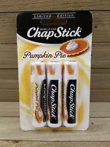 3 ChapStick LIMITED EDITION Pumpkin Pie Lip Balm Chap Stick new in package  - Picture 1 of 12