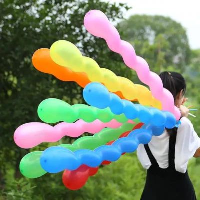 SKY HIGH DECOR Large Spiral Balloons Wavy Curly Wiggly Spring Long Party Balloons Multicoloured