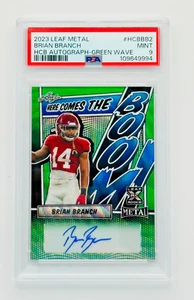 Brian Branch Leaf Metal POP 1 RC Auto /4 – "Here Comes the Boom" 💥PSA 9 - Picture 1 of 3