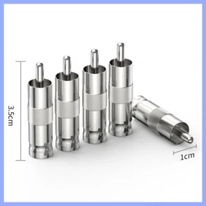 RCA Male Plug To BNC Female Jack Adapter Coax Video Connector Cable Coupler CCTV - Picture 1 of 5