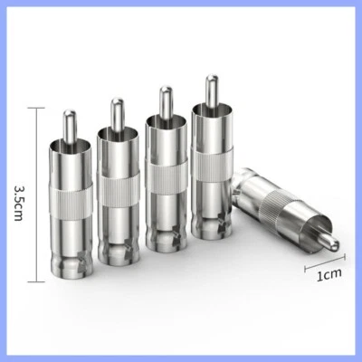 RCA Male Plug To BNC Female Jack Adapter Coax Video Connector Cable Coupler CCTV - Image 1 of 4