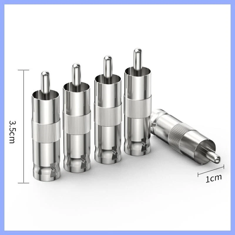 RCA Male Plug To BNC Female Jack Adapter Coax Video Connector Cable Coupler CCTV - Image 1 of 4