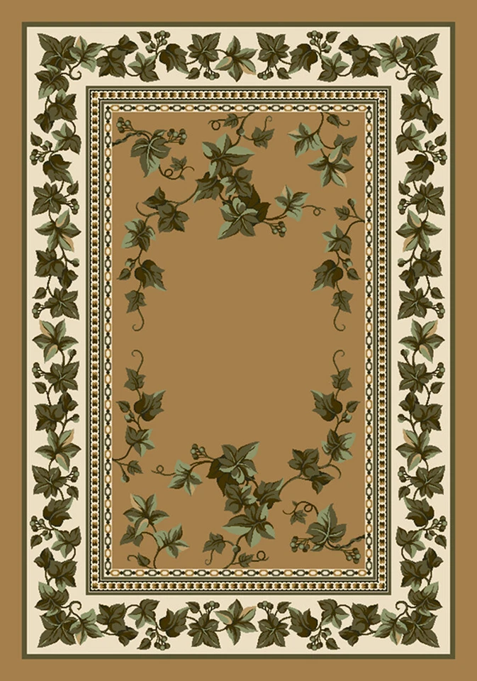 Milliken Beige Transitional Casual Autumn Vines Area Rug Floral Ivy Valley Maize - Image 1 of 1