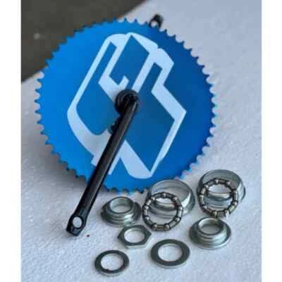 FULLSET BICYCLE CRANK GT 52T / BMX | BB Bearing | S-Arm (CP BLUE) - Image 1 of 4