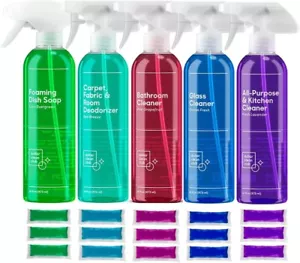 Complete Home Cleaning 15 Pack Kit, Kitchen, Bathroom, Carpet, Dish - Picture 1 of 7