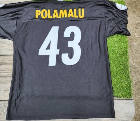 Team NFL Apparel Jersey Pittsburgh Steelers Troy Polamalu #43 Size X-Large Cover