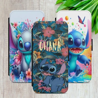 STITCH CASE FOR IPHONE SAMSUNG PIXEL FLIP WALLET PHONE COVER WATERCOLOUR GIFT - Image 1 of 4