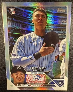 2023 Topps Update Series - Rookie Debut Anthony Volpe #US77 Rainbow Foil (RC) - Picture 1 of 2