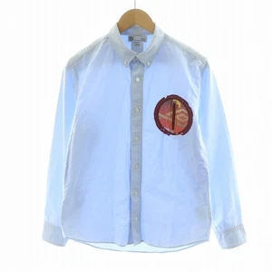 Mens Visvim visvim Button Down Shirt Long Sleeve Embroidery S Light Blue VS00017 - Picture 1 of 7