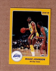 1986 STAR #5 MAGIC JOHNSON ALL STAR STATS SHARP GREAT CONDITION - Picture 1 of 2