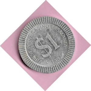TASMANIA - 1982 $1 WREST POINT CASINO CHIP - Bild 1 von 2