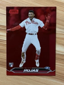 2024 Topps Stadium Club Johan Rojas Red Foil Rookie RC Phillies - Foto 1 di 2