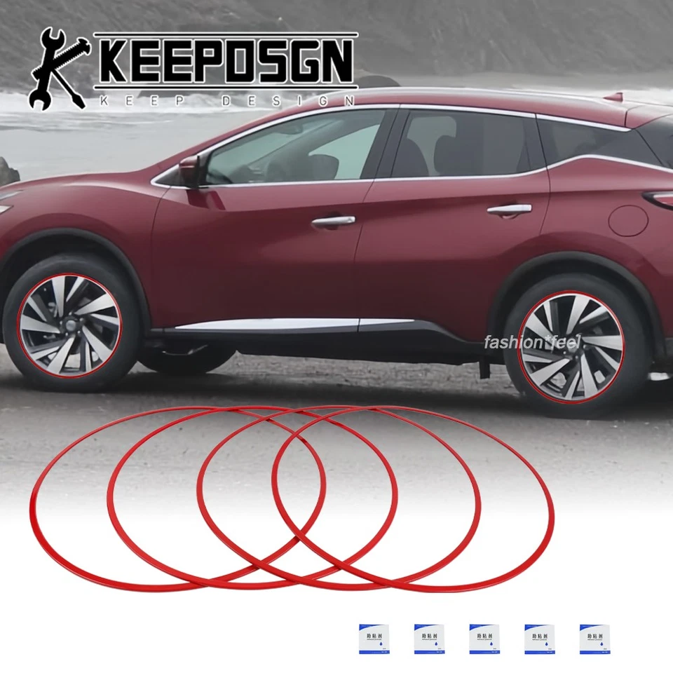 4X Car Wheel Hub Rim Edge Protector Guards Ring Tire Aluminum for Nissan Murano - Image 1 of 4