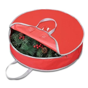Yescom 25" Christmas Wreath Storage Bag Zipper Handle Garland Holiday Container - Picture 1 of 11