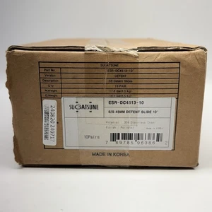Case Of 10 Pairs - Stainless Steel 45MM Detent Slide 10" - ESR-DC4513-10 - Afbeelding 1 van 3