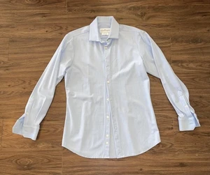 Mizzen+Main Shirt Mens Small Blue Leeward Trim Fit Dress Stretch Made USA - Picture 1 of 6