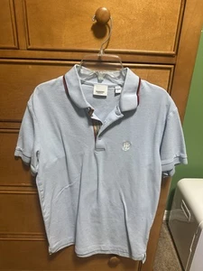 Burberry London Men’s Polo Shirt – Size Small – Light Blue Logo Chest Pre-Owned - Picture 1 of 3