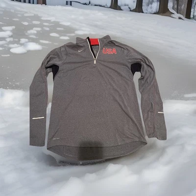 Sudadera Nike con logotipo del equipo olímpico de Estados Unidos gris medio Juegos Olímpicos vintage Foto 1 de 4