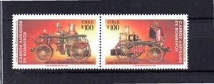 Chile 1993 Juego Cars/Fire/Bomberos/Bomberos/Bomberos (Michel 1553/54) Estampillada sin montar o nunca montada - Imagen 1 de 1