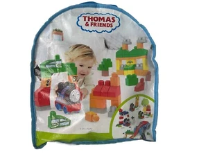 Thomas the Train Mega Bloks Zip Up Bag With 60 Pieces & Book - Picture 1 of 12