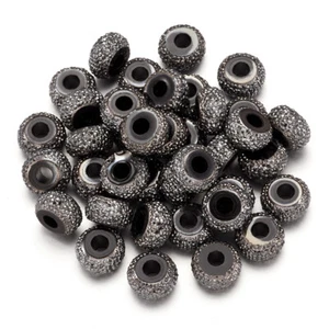 Cuentas espaciadoras sueltas de resina Rondelle negras 14x8 mm 50 un. - Imagen 1 de 8