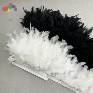 40 colori 2 metri 10-15 cm soffici piume di tacchino decorazione finiture Marabou Plumas - Foto 1 di 45