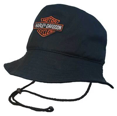 Harley-Davidson Men's Primary Embroidered Bar & Shield Logo Bucket Hat - Black - image 1 of 2