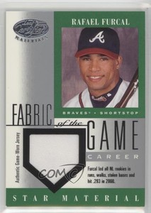 2001 Leaf Certified Materials Fabric of the Game Career Stats /295 Rafael Furcal