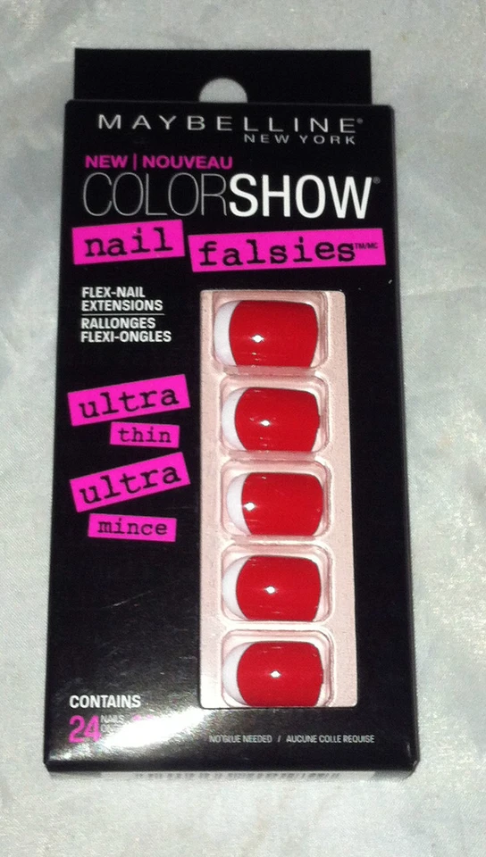 Maybelline Color Show Nail Falsies Press on Nails 80 Keep It Red