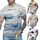 Male T-shirt Leisure Jogger Muscle Fit Plus Size Short Sleeve Tee Slim Fit Tops