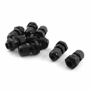 30 Pcs PG7 Waterproof Connector Gland Black for 4-7mm Diameter Cable - Picture 1 of 1