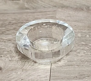 Vintage Oleg Cassini Signed Crystal Votive Candle Holder - Picture 1 of 4