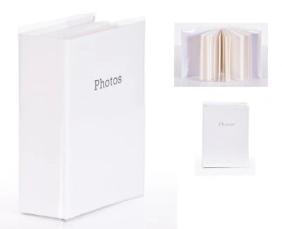  6'' x 4'' Slipin Photo Album Holds 120 Photos Photography Storage - WHITE - Image 1 of 4