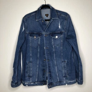 Lee Damen Jeansjacke Gr. L Blau Denim Dark Wash Trucker Jacket Retro - Bild 1 von 10
