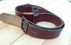 WWII PERIOD VINTAGE GERMAN OFFICER RARE Military RED LEATHER BELT 124 cm / 49 in