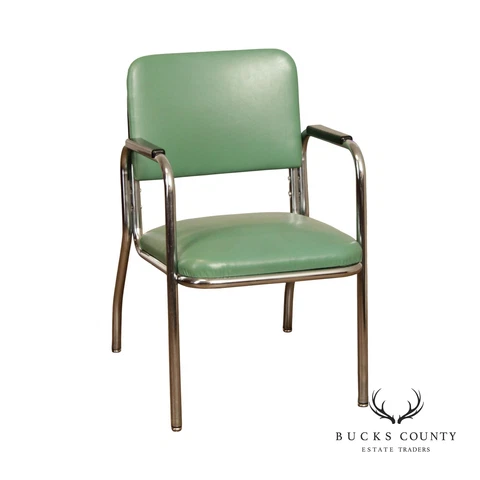 Mid Century Modern 1950's Chrome and Vinyl Armchair Cover